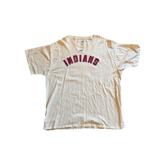 Cleveland Indians Fausto Carmona Roberto Hernandez #55 Majestic 2XL White Tee - Picture 2 of 14